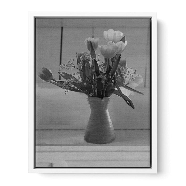 Black And White Flower Vase  Painting 