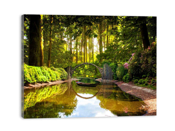 Forest Lake Painting 