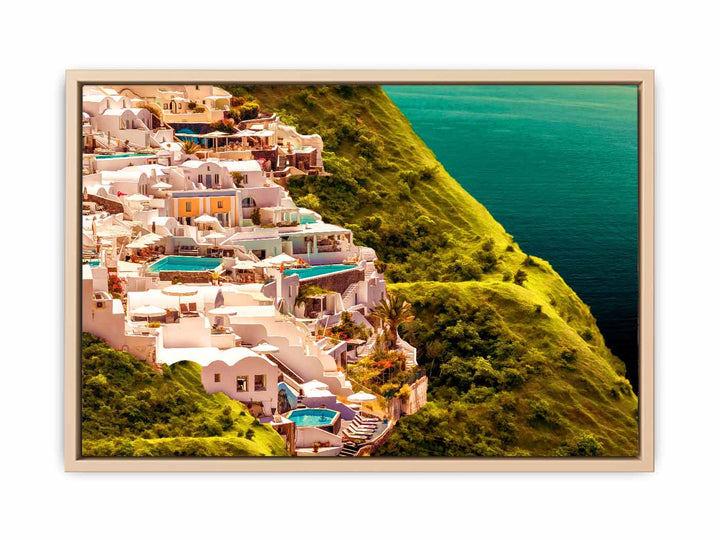Santorini Oil Painting 