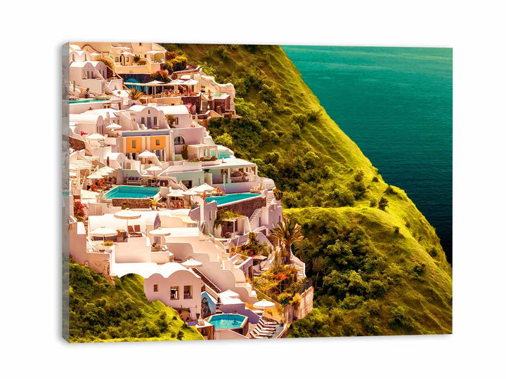 Santorini Oil Painting 