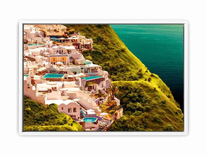 Santorini Oil Painting 
