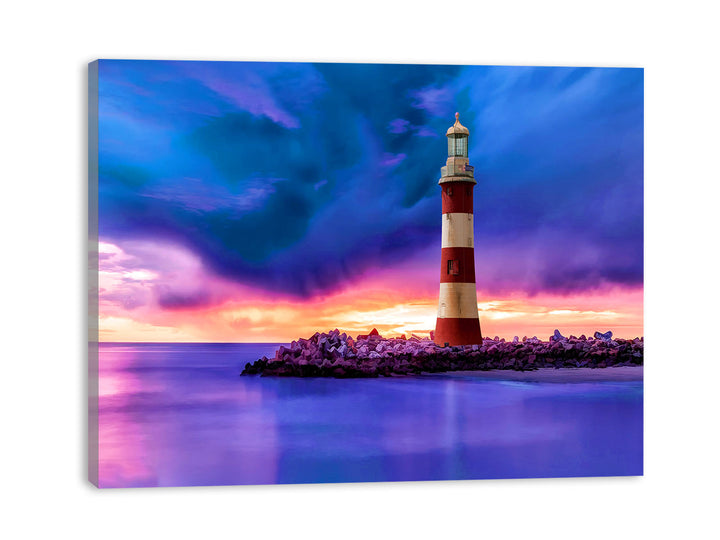 Lighthouse and Sea Painting 