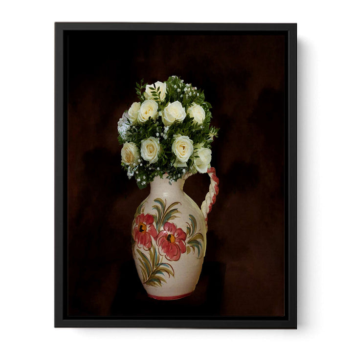 White Rose Flowers Painting 
