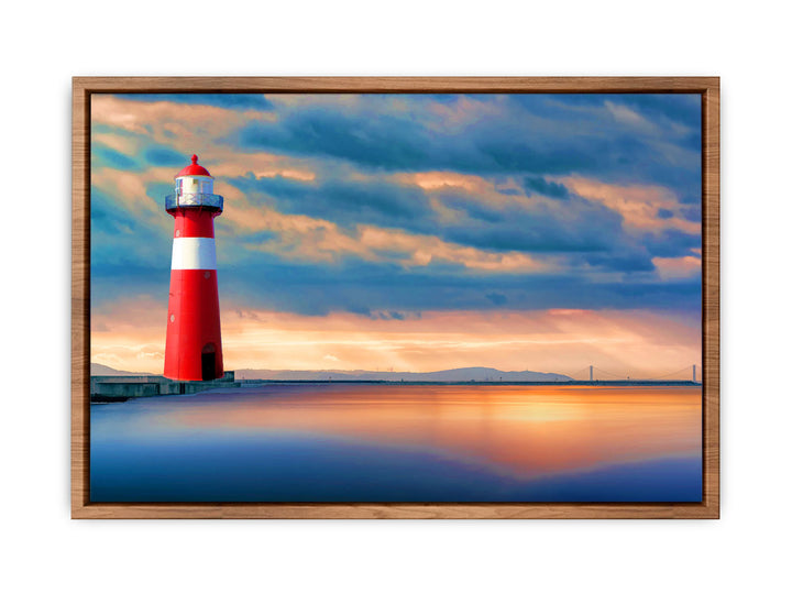 Lighthouse Sunset  Painting 