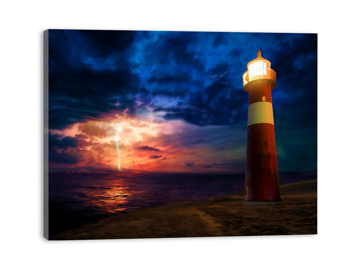 Lighthouse Lightning Painting 