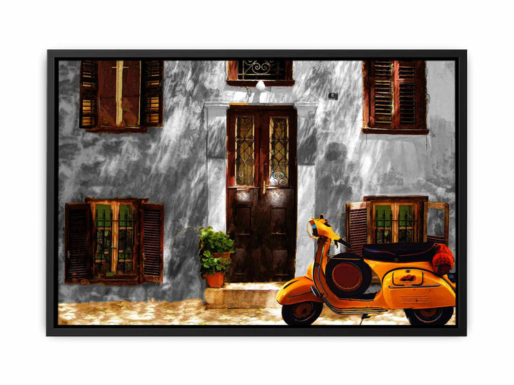 Vespa at Door Painting 