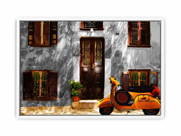 Vespa at Door Painting 