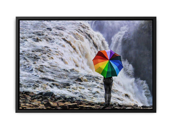 Waterfall Umbrella Painting 