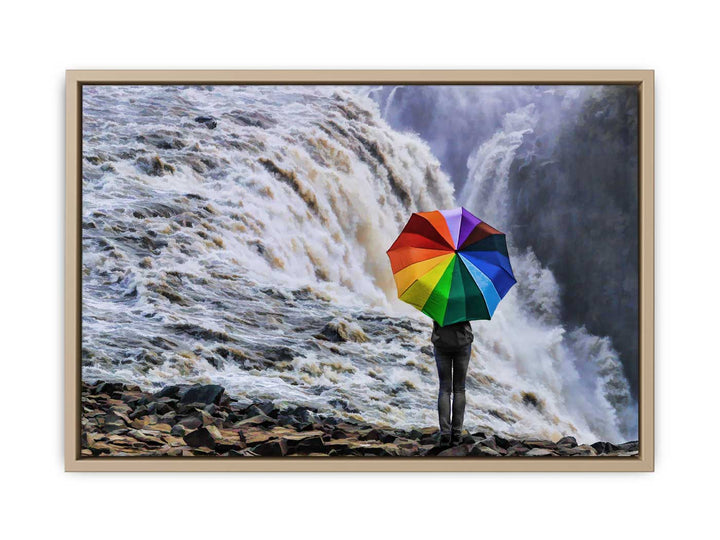 Waterfall Umbrella Painting 