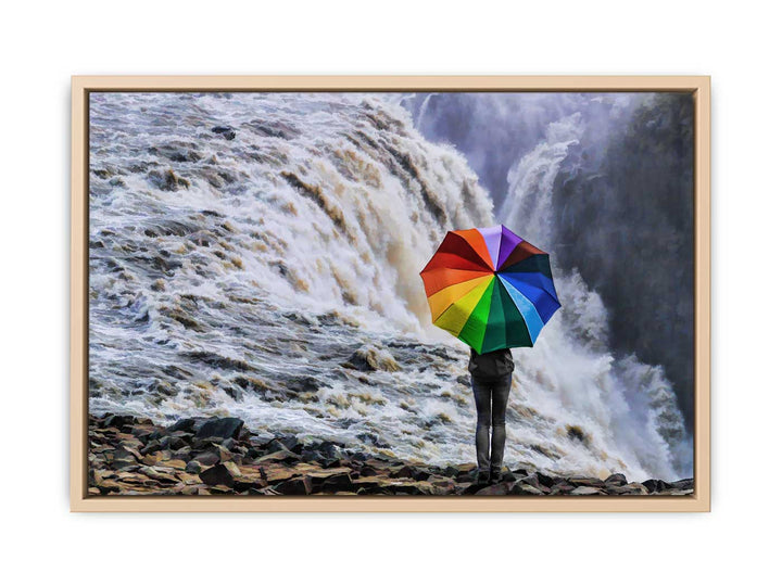 Waterfall Umbrella Painting 