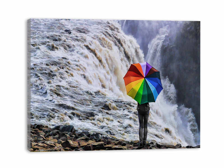 Waterfall Umbrella Painting 