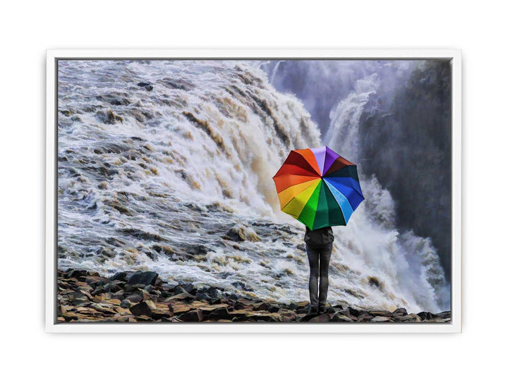 Waterfall Umbrella Painting 