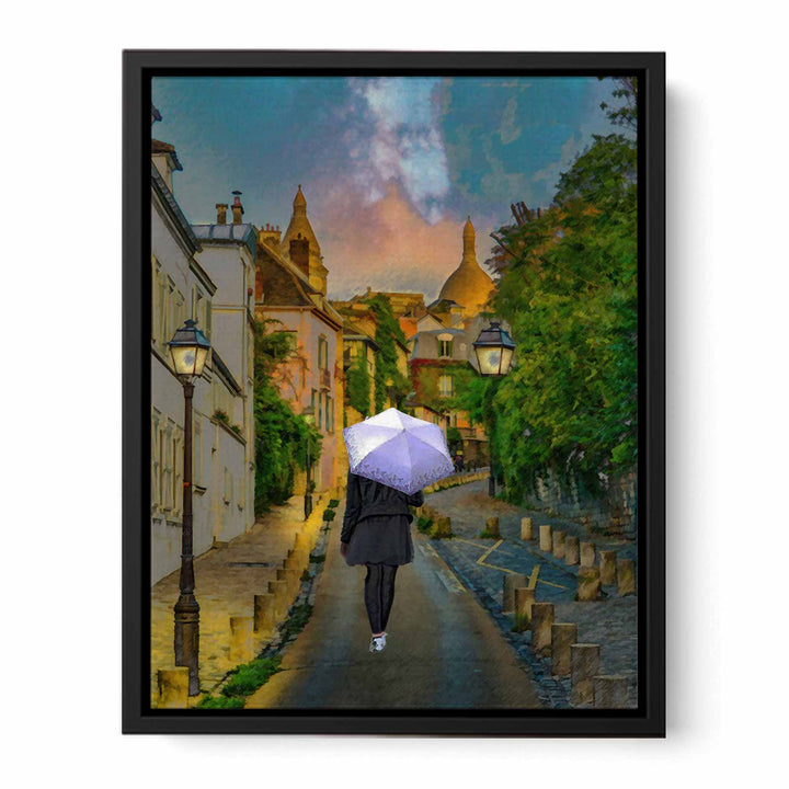 Paris Street Walk Painting 