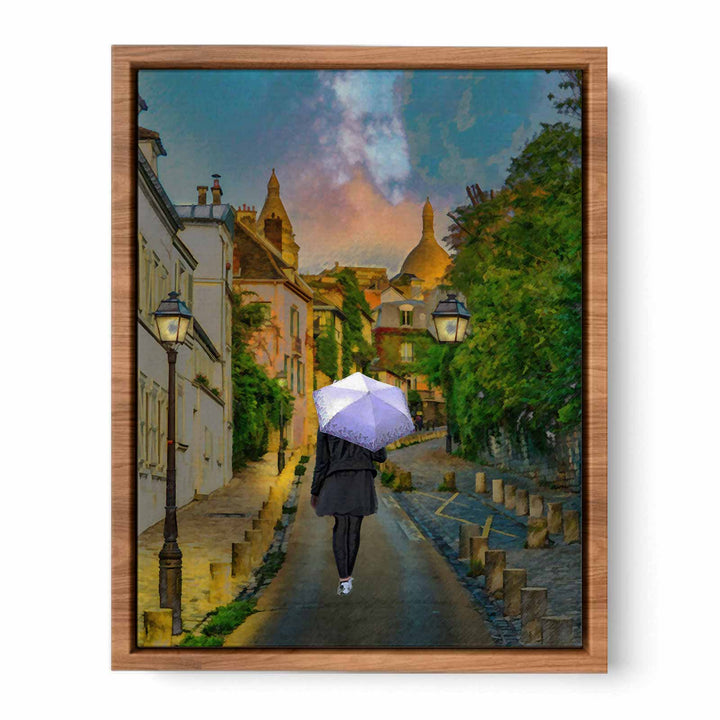 Paris Street Walk Painting 