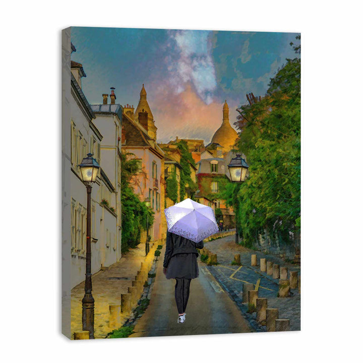 Paris Street Walk Painting 