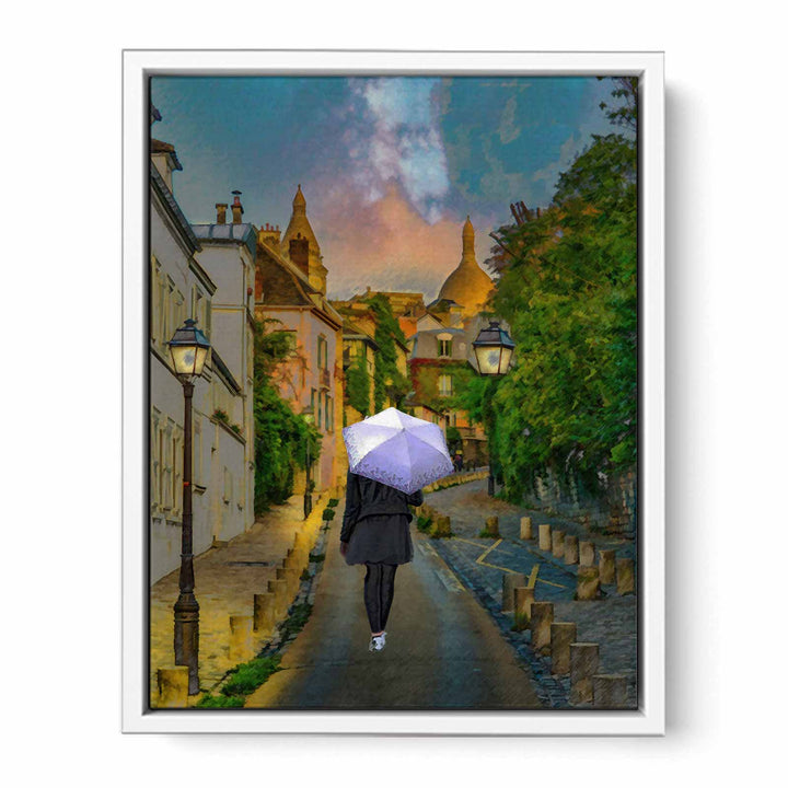 Paris Street Walk Painting 