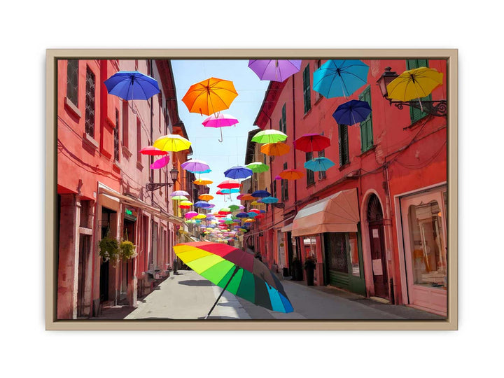 Colorfull Umbrella Painting 
