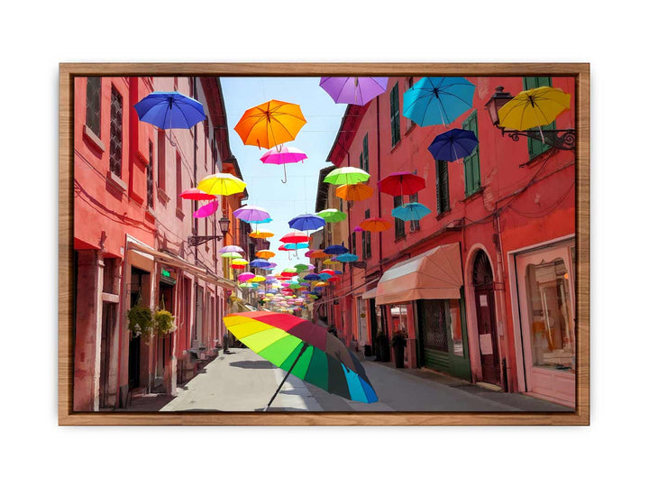 Colorfull Umbrella Painting 