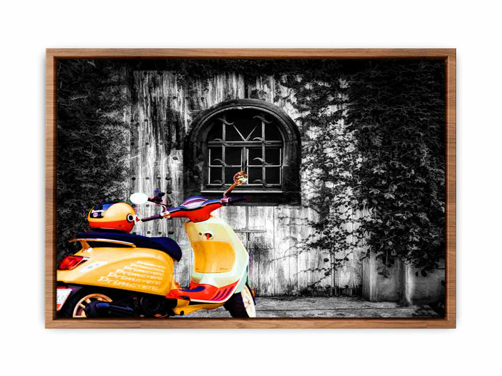 Vespa at Door Painitng 