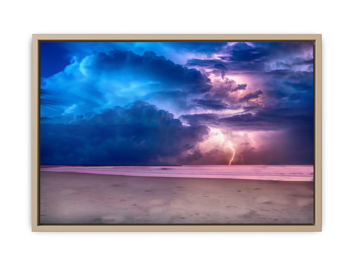 Lightining Ocean Painting 