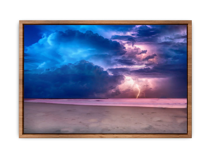 Lightining Ocean Painting 