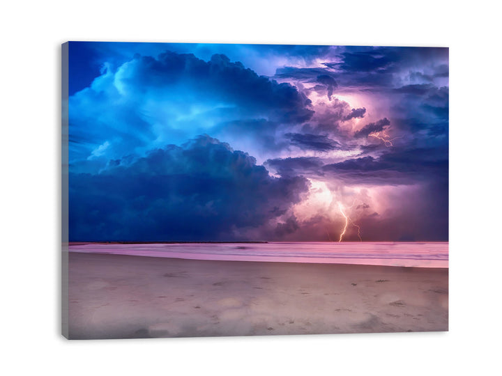 Lightining Ocean Painting 