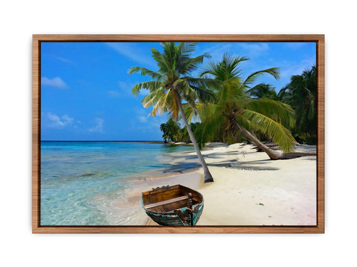 Coconut Trees Ocean Painting 