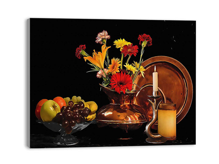 Still Life Candle Painting 