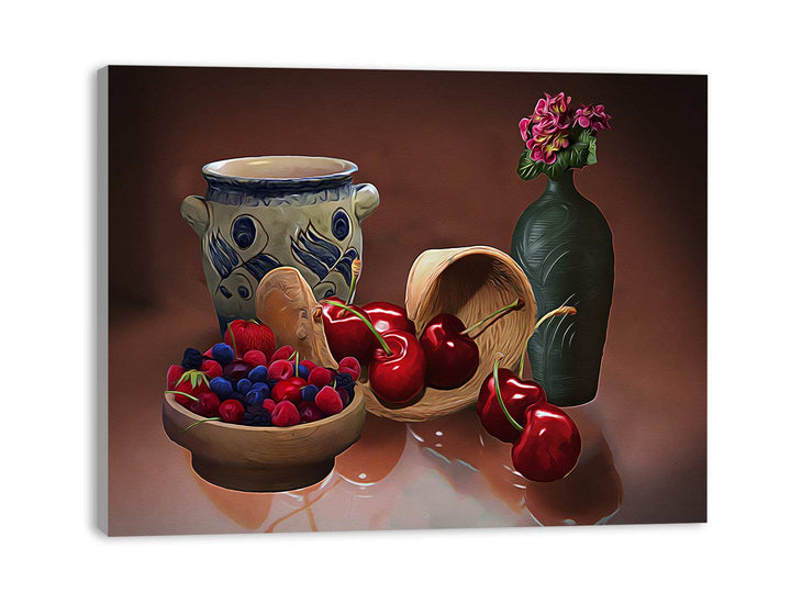 Cherry Still Life Painting 