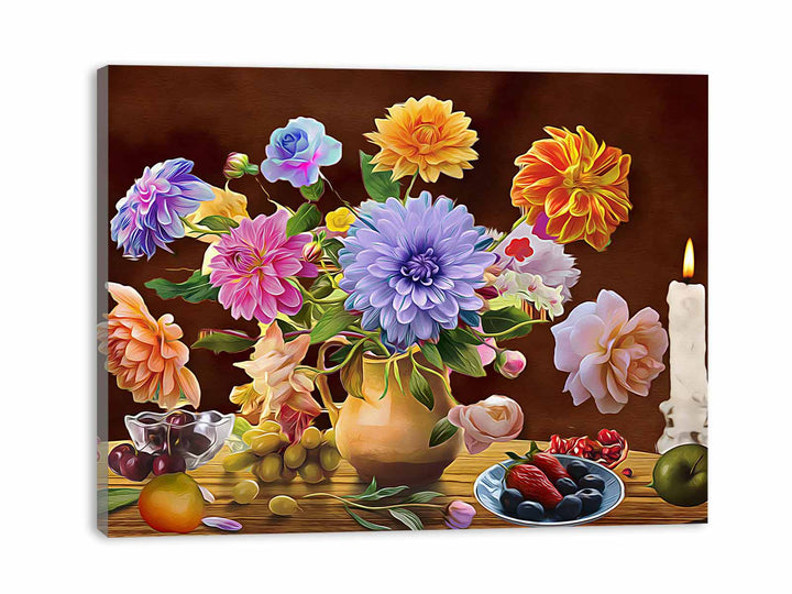 Vintage Flowers Painting 