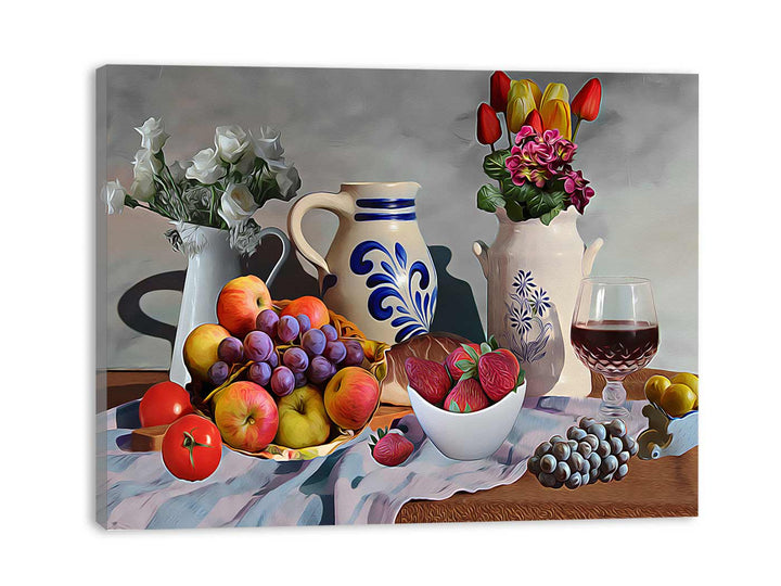 Still Life Grapes Painting 