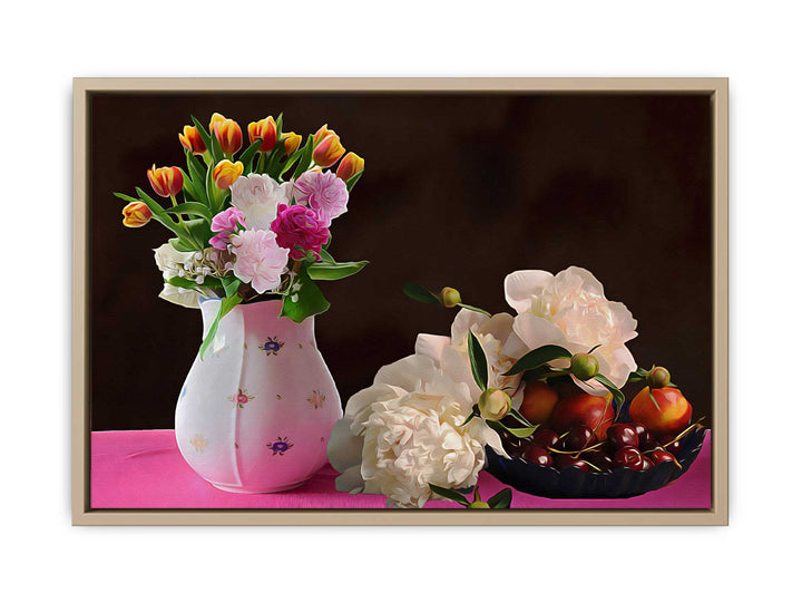 Flower Vase Still Life Painting 