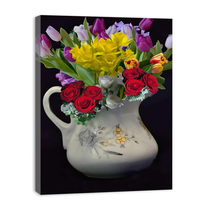Colorful Flower  and Vase Painting 