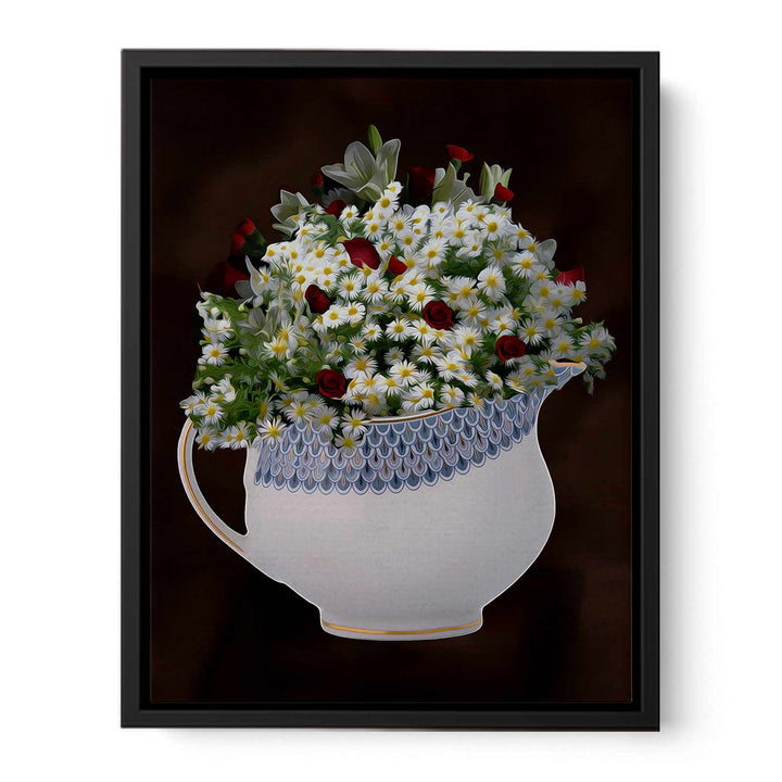 White Yellow Flowers  Painting 