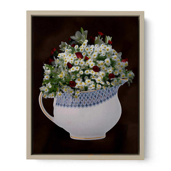 White Yellow Flowers  Painting 