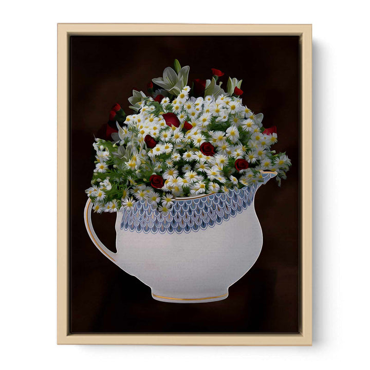 White Yellow Flowers  Painting 