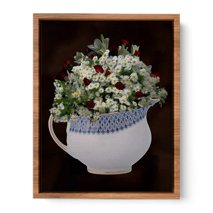 White Yellow Flowers  Painting 