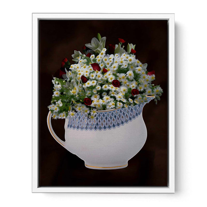 White Yellow Flowers  Painting 