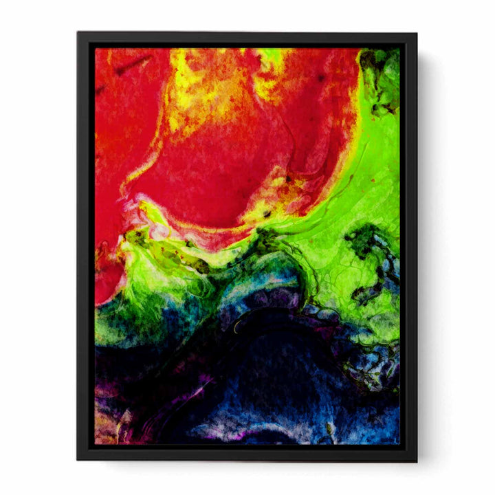 Green Red Abstract Painting 