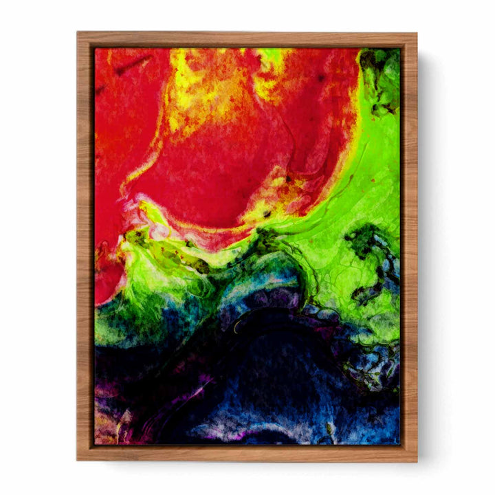 Green Red Abstract Painting 