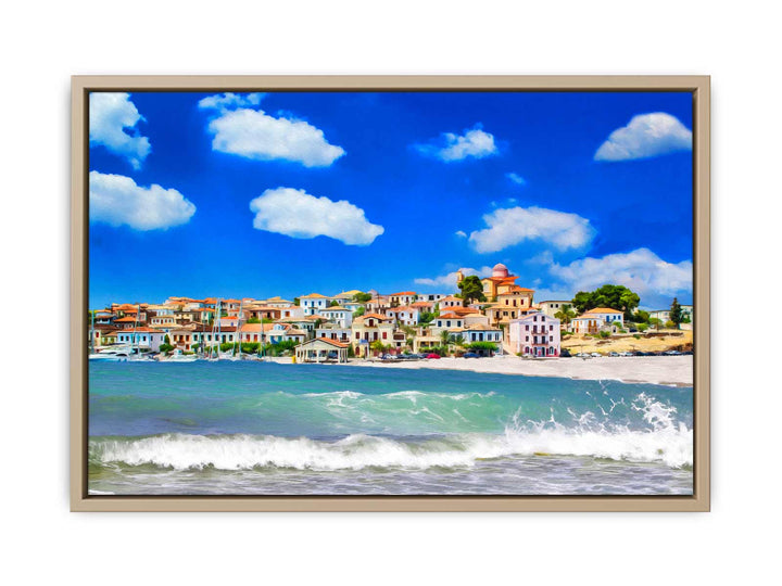 Beach Town Painting 