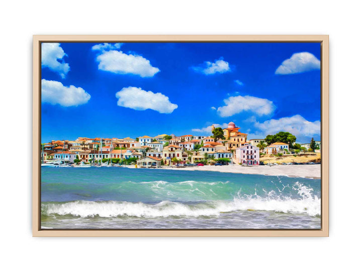 Beach Town Painting 