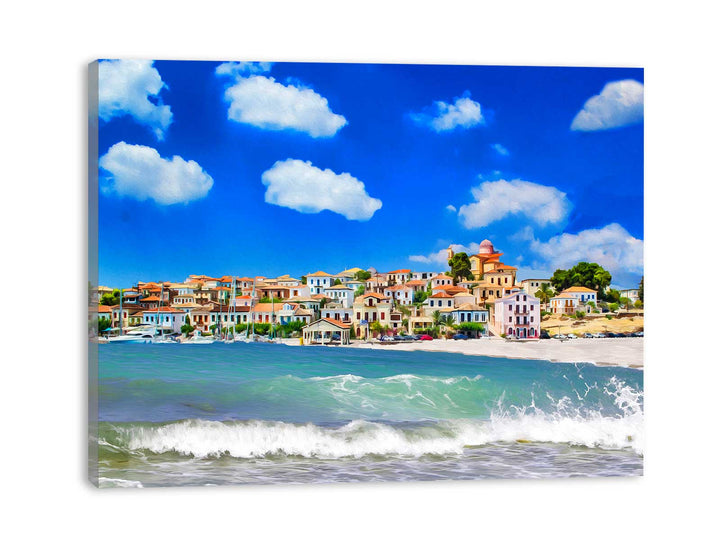 Beach Town Painting 