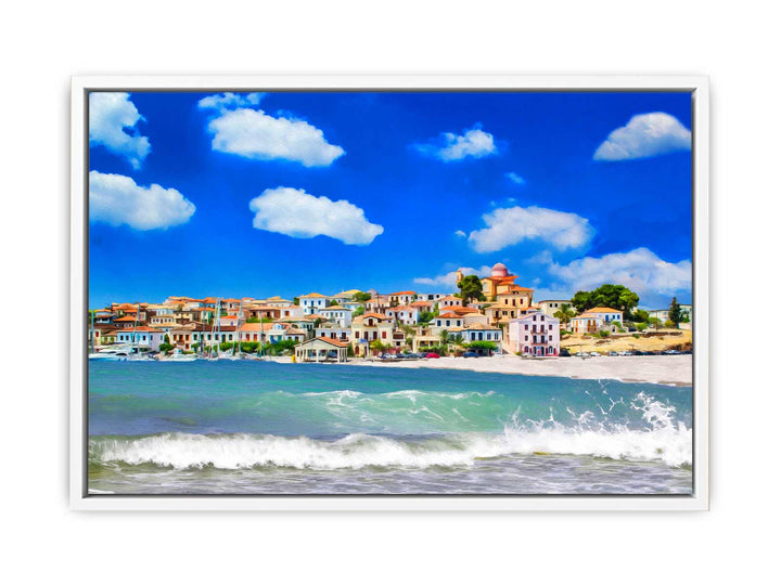 Beach Town Painting 