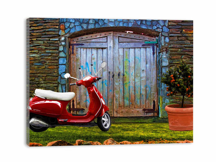 Vintage Vespa Painting 