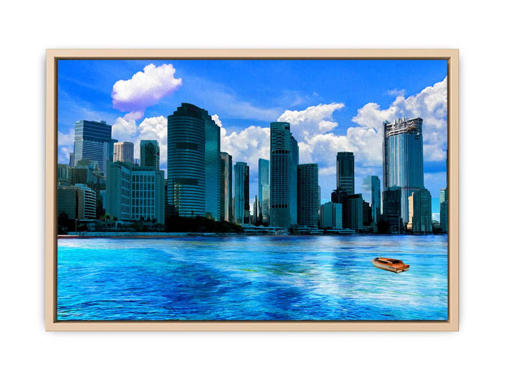 Brisbane  River side  Painting 