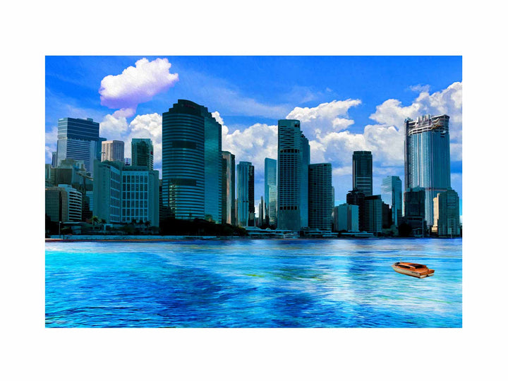 Brisbane  River side  Painting