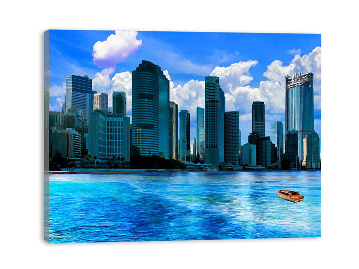 Brisbane  River side  Painting 