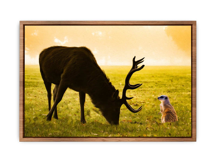 Meerkat and Deer Painting 