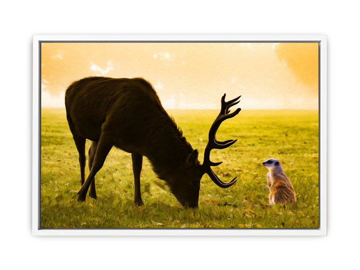 Meerkat and Deer Painting 